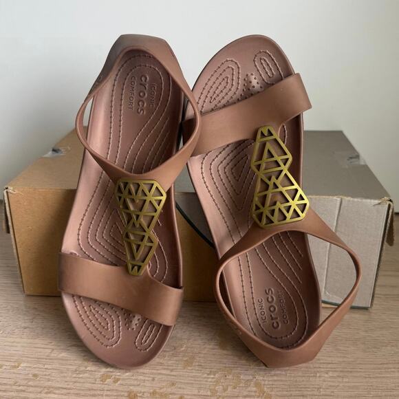 Crocs Serena Embellished Women Slip On Sandals- SZ 9 - Picture 5 of 10